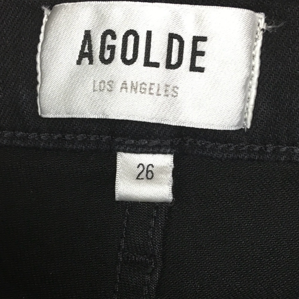 AGOLDE Nico High Rise Slim Jeans In Black Wash Size 26 - Picture 7 of 11